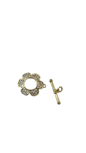 Broche Flor Pave